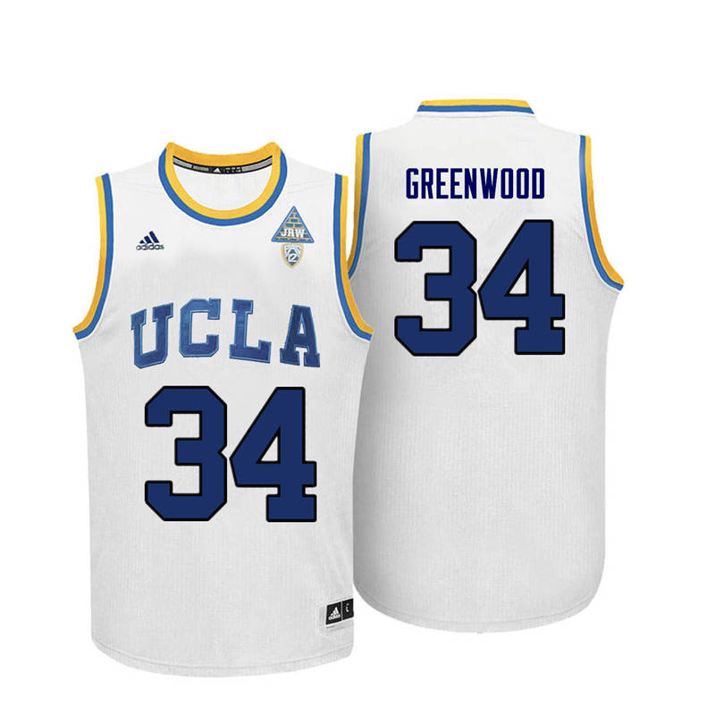 Men UCLA Bruins #34 David Greenwood College Basketball Jerseys-White
